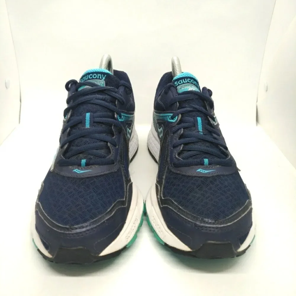 Saucony Grid Cohesion Running Shoes Sneakers Women's Size 8.5 Blue, Silver‎